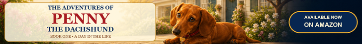 The Adventures of Penny the Dachshund — Available on Amazon.
